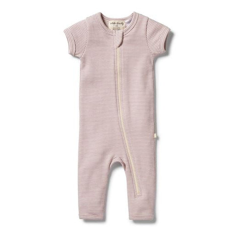 Wilson & Frenchy Organic Rib Zipsuit - Plum