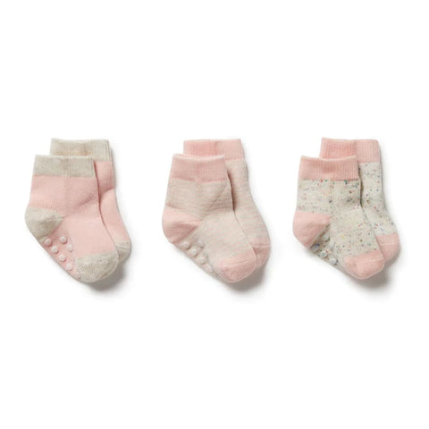 Wilson & Frenchy Organic 3Pk Baby Socks - Cantaloupe