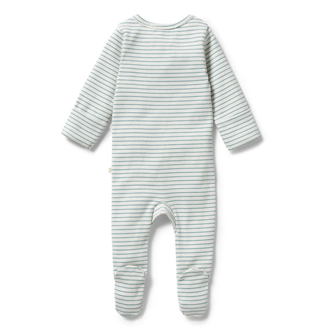 Wilson & Frenchy Arctic Organic Stripe Rib Zipsuit