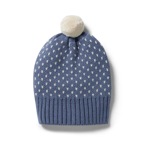 Wilson & Frenchy Blue Depths Knitted Fleck Hat