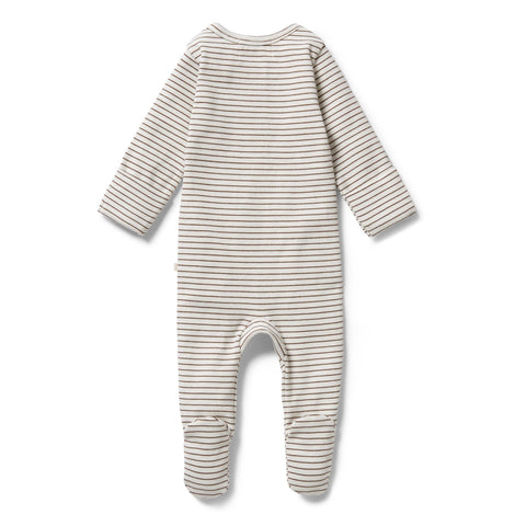 Wilson & Frenchy Dijon Organic Stripe Rib Zipsuit