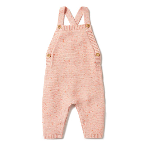 Wilson & Frenchy Silver Peony Fleck Knitted Overalls