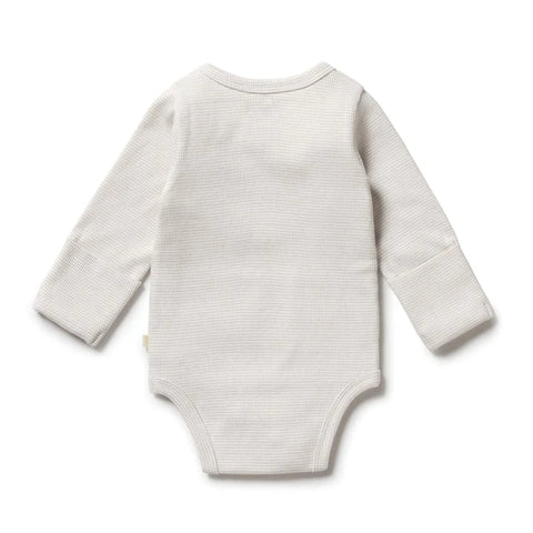 Wilson & Frenchy Organic Stripe Rib Kimono Bodysuit - Clay