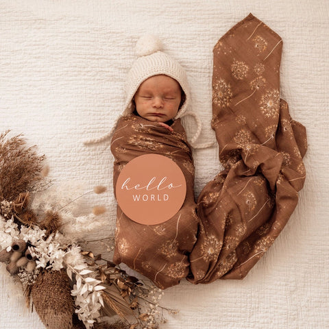 Neutral Baby Swaddle Gift - Wishes & Dreams