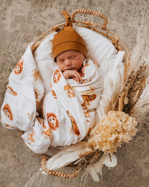 Snuggle Hunny Lion Organic Muslin Wrap