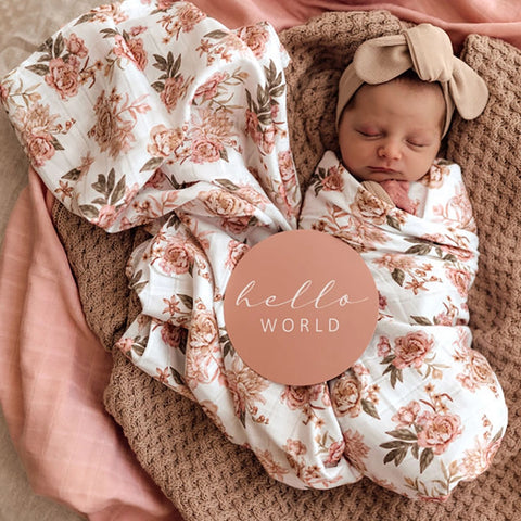 Snuggle Hunny Rosette Organic Muslin Wrap